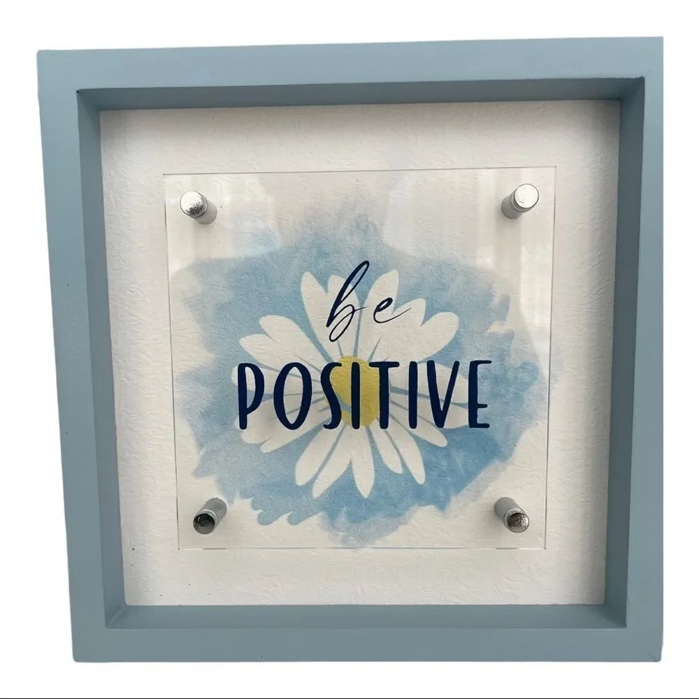 ‘BE POSITIVE’ FRAMED WALL ART‎